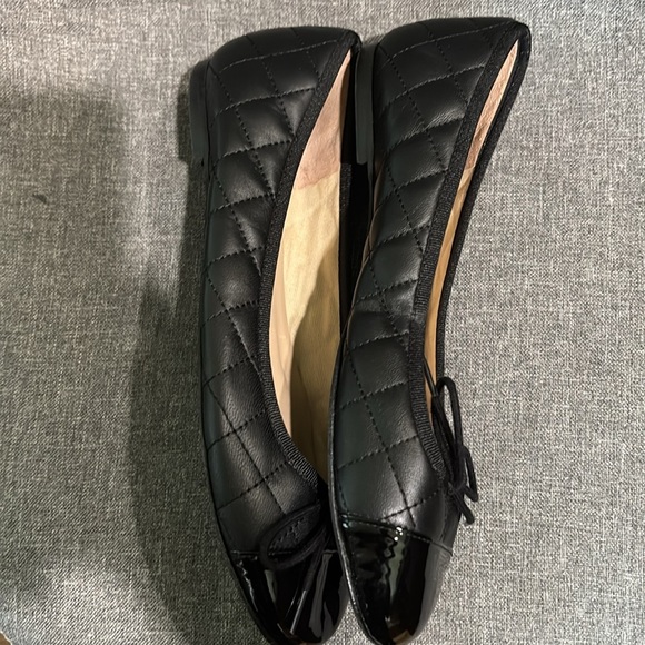 Jon Josef Belle Quilted Ballerina Flat Black Cap Toe Size 8 - Picture 7 of 7